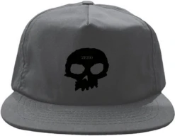 ZERO SINGLE SKULL GREY SNAPBACK HAT