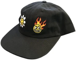 BAKER FLOWER FLAME SNAPBACK HAT BLACK