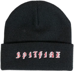 SPITFIRE OLD E CUFF BEANIE BLACK/RED