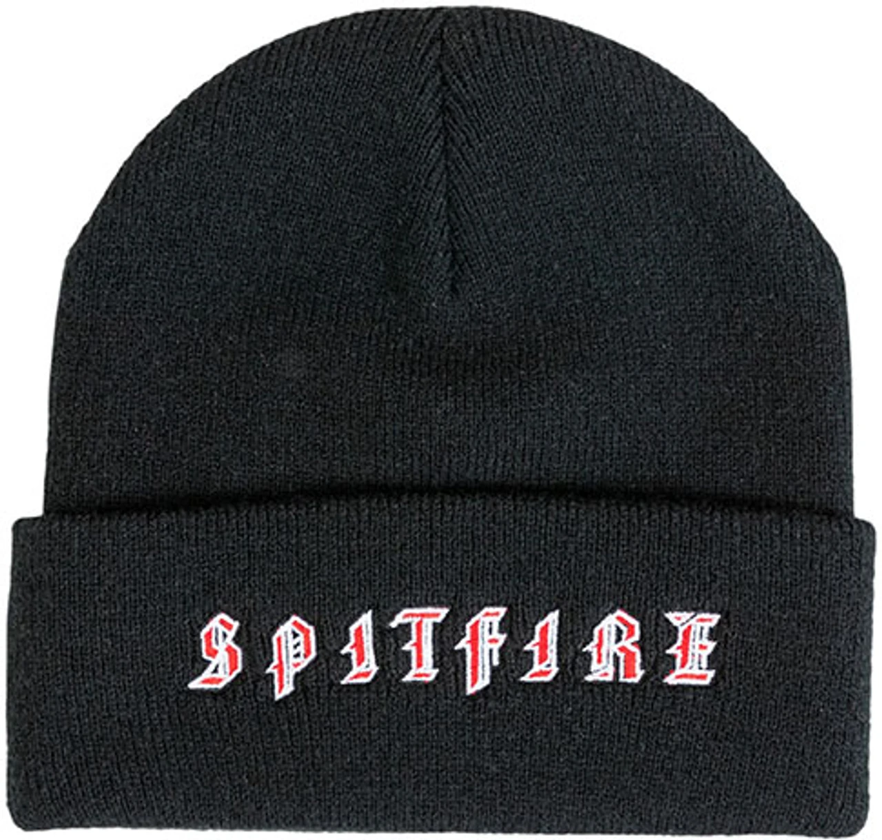 SPITFIRE OLD E CUFF BEANIE BLACK/RED 3 SPITFIRE OLD E CUFF BEANIE BLACK/RED