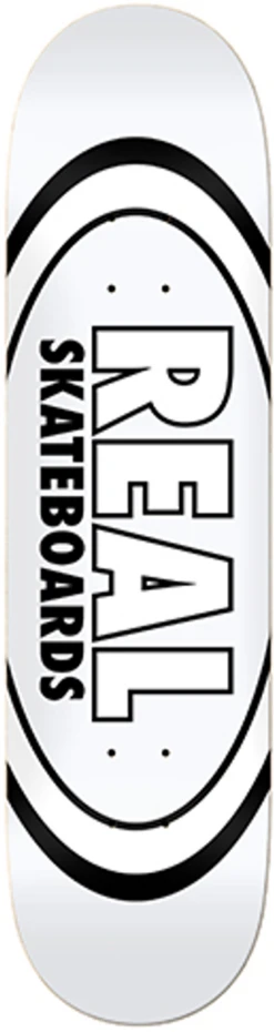 REAL 8.38" TEAM CLASSIC OVAL WHITE DECK