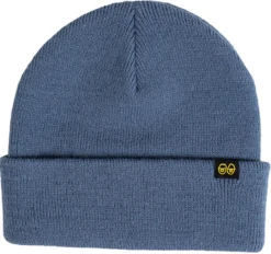 KROOKED BEAN EYES CLIP CUFF BEANIE BLUE/GOLD