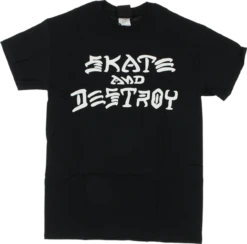 THRASHER SKATE AND DESTROY T-SHIRT (BLACK)