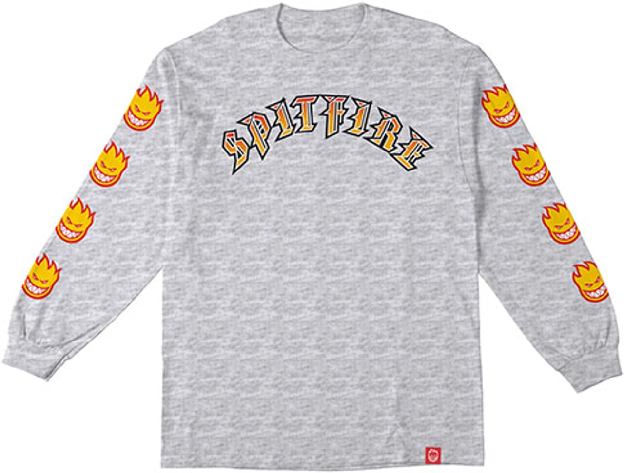 SPITFIRE OLD E BIGHEAD FILL SLEEVE ASH/YELLOW/RED LONGSLEEVE