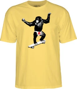 Powell Peralta Skate Chimp T-Shirt CORNSILK Size Medium