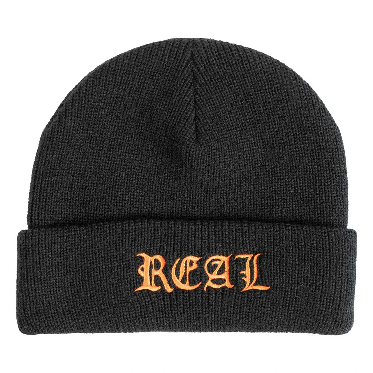 REAL SCRIPT CUFF BEANIE BLACK/ORANGE 3 REAL SCRIPT CUFF BEANIE BLACK/ORANGE