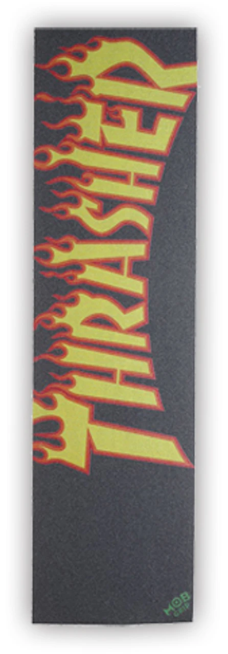 MOB GRIP 9" THRASHER FLAME LOGO 3 MOB GRIP 9" THRASHER FLAME LOGO
