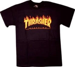THRASHER FLAME BLACK T-SHIRT
