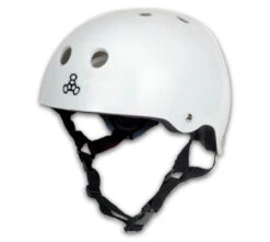 TRIPLE 8 HELMET BRAINSAVER WHITE RUBBER (Large)